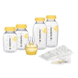 Medela Store and Feed Set - Moedermelk Opbergflessen, Calma Speen, Moedermelk Opbergzakken - BPA-vrij