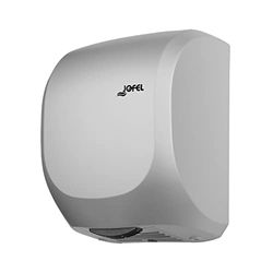 Jofel - Sèche-mains optique haute performance (400 Km/h) 1400W, sec en 10 secondes, sèche-mains automatique, filtre Hepa, anti-vandalisme, AVE Boîtier ABS robuste AA19300 Argent