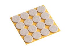 Metafranc 644816 TopSoft 644816 - Protetores de feltro para móveis e cadeiras (diâmetro, autocolantes, unidades), cor bege, Ø 22 mm (16 Stück)