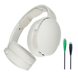 Skullcandy Hesh Evo Cuffie Wireless Over-Ear con Microfono, Cavo di Ricarica Aggiuntivo, 36 Ore di Autonomia, Compatibili con iPhone, Android e Dispositivi Bluetooth, Bone