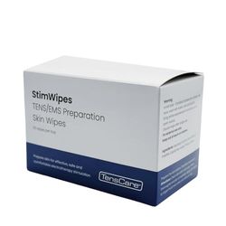 TensCare StimWipes – Paquet de 1 (50 lingettes) – Lingettes nettoyantes de haute qualité pour TENS, EMS et électrothérapie | Améliore l'adhérence des électrodes, séchage rapide, formule à base d'alcoo