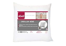 Abeil Oreiller Bébé P'tite Abeil fabriqué en France, 35 x 45 cm, Blanc