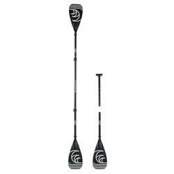AQUASTIC SUP/kajakpaddel 3 delar, mångsidig justerbar längd 175–220 cm, hållbart aluminiumskaft, kompakt lätt roddblad AQS-SPD004 svart