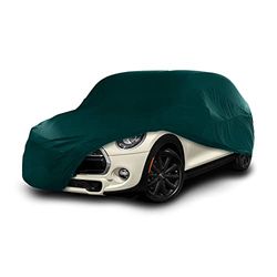 Cosmos - Housse de Voiture d'intérieur compatible avec les principales Voitures Citadines, Tissu Élastique, Respirant et Anti-Poussière, Doublure Douce, Ajustement Serré, Green
