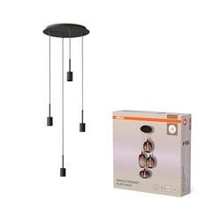 OSRAM Decor Needle Pendant Plate 4xE27 Dark Grey