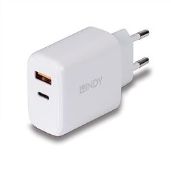 Lindy 73424 USB Typ A och C laddare 30W