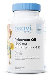 Osavi Primrose Oil 1800 mg with Vitamin A & E – 90 Softgels | Cold–Pressed Evening Primrose Oil with GLA, Enriched with Vitamin A & E | Supports Skin Health & Cell Protection