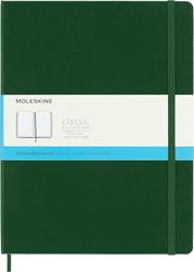Moleskine Classic Anteckningsbok, hårt omslag, XL (19 x 24 cm), prickade sidor, myrtengrön, 192 sidor