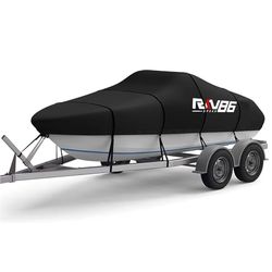 RKV86 Housse de Bateau imperméable en Tissu Oxford 6000D Robuste, Convient à la Plupart des Bateaux de 5,2 m, 5,5 m et 5,8 m