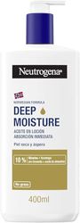 Neutrotrogena Óleo em loção de hidratação profunda, pele seca, 400 ml