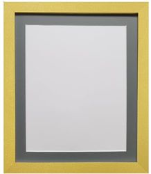 FRAMES BY POST H7 Fotolijst kunststof glas goud met donkergrijze houder 40 x 40 cm beeldformaat 30 x 30 cm