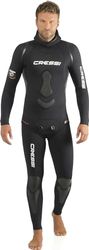 Cressi Men's Apnea Wetsuits-Two Piece Premium Neoprene 7 Mm, Black, X-Large/Size 5