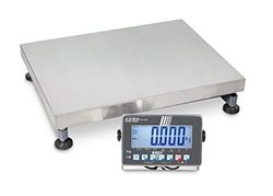 IP Balanza de plataforma protegida [Núcleo IXS 300 K de 2 m] Plataforma Báscula con acero inoxidable dispositivo de análisis de IP68, XL de pantalla y escaneado aprobación [M], rango de pesaje [Max]: 150 kg/300 kg, Lectura [D]: 50 g/100 g