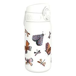 Ion8 Borraccia Termica Acciaio Inox, Senza Perdite, Farfalle 320ml (11oz)