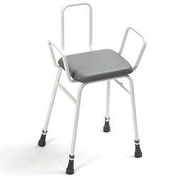 Days Height - Sgabello di assistenza per doccia, con schienale e braccioli, altezza regolabile
