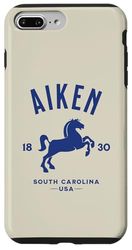 Aiken South Carolina USA Equestre Cavallo Distressed Design Custodia per iPhone 7 Plus/8 Plus