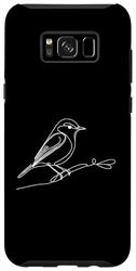Custodia per Galaxy S8+ Line Art - Pigliamosche dai lati olivicologo e uccello