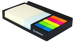 Donau 7484011PL-01 pennenkoker, bureaukoker, tafelorganizer met een lade, 164 x 104 x 24 mm, zwart