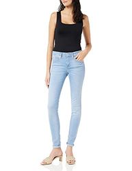 VERO MODA Female Mid Rise Jeans VMLUX Slim Fit, Ljusblå denim, 34/S/L