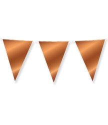 PD-Party 7031069 Feest Bunting | Elegant - Bruin, Folie, Dubbelzijdig, Driehoekig, 1000cm Lengte x 30cm Breedte x 0.1cm Hoogte
