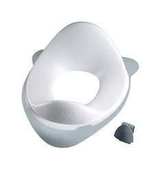 BÉABA, Réducteur de Toilette, Rehausseur WC Enfant Siège de Toilette avec crochet de fixation, Conception Antidérapants ergonomique , Facile d'entretien, Light Mist