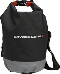 Savage Gear WP Roll-Up Tas - Waterdichte PVC Roll-Up Tas met verstelbare schouderriem - Perfect voor waden, licht kunstaasvissen en kustvissen met spinnen - Roll-Up en kliksluiting, duurzaam, 5L