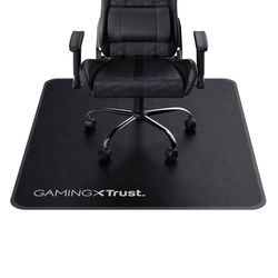Trust Gaming GXT 715 Tapete de cadeira de jogos 99 x 120 cm para pisos duros, material resistente e duradouro, retangular, protetor de chão, preto