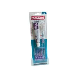 Foramen Kit de voyage dentaire, brosse à dents + brosses interdentaires + tube de dentifrice blanchissant.