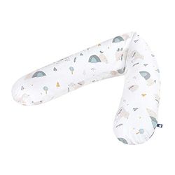Julius Zöllner4660010090 Coussin d'allaitement, coussin de grossesse, garnissage ultra confortable et doux flocons Beige Env. 180 cm