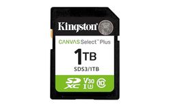 Kingston Cartes mémoire SD Canvas Select Plus 1To SDXC Gen3 150MB/s C10 UHS-I U3 V30-SDS3/1TB
