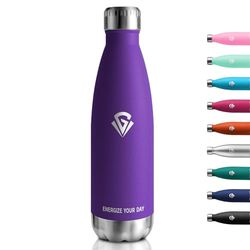 Thermosfles 750 ml, waterfles, geschikt voor koolzuurhoudende dranken, BPA-vrij, lekvrij, dubbelwandig, thermoskan, voor fitness, hardlopen, kantoor, kinderen, volwassenen, camping, fitness, bubbels