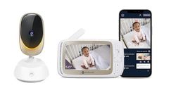 Motorola Nursery Baby Monitor VM85 Connect - Videocamera Sorveglianza Interno Wifi - Telecamera Neonata con Monitor - Controllo con l'App Motorola Nursery - Incl. Funzione di Interfono e Luce Notturna