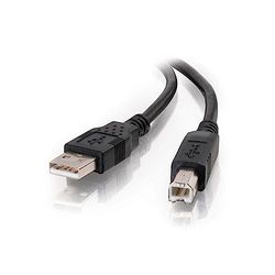 C2G Cable USB de impresora de 2 m, cable USB 2.0 A a B. Compatible con impresoras y escáneres de HP, Epson, Brother, Samsung, Cannon y todos los demás dispositivos USB A/B, color negro