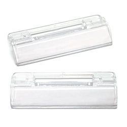 Grafoplás - Bolsa de 50 Visores Cortos para Carpetas Colgantes, 6,5cm, Rígidos, Forma Curva, Permite Ver la Etiqueta Vertical y Lateralmente