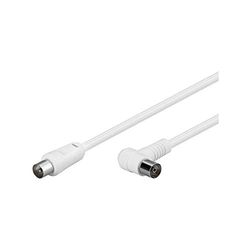 Goobay 67359 haakse antennekabel (80 dB), 2x afgeschermd, coax-stekker > coax-bus 90° (volledig afgeschermd)
