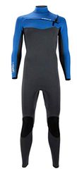 SOLA H2O Fullsuit Combinaison de plongée Homme, Graphite/Bleu, M
