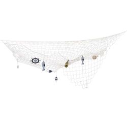 Boland 44351 – dekorativt fisknät, ca 3 x 3 m, beige, utan dekoration, födelsedag, bröllop, temafest, karneval