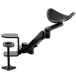 VIVO Soporte universal para reposabrazos ajustable, soporte de brazo giratorio para cuna de escritorio, soporte para brazo de plataforma, color negro, MOUNT-ARM01