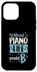 Custodia per iPhone 14 Plus Senza Piano Life would B Flat Funny Piano Pun