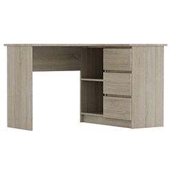 Selsey GERANIO - Bureau d’Angle - chêne Sonoma - 124 cm - Universel - Style scandinave