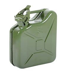 EDA - Jerrican metall 5 liter - Godkänd för transport av kolväten och farliga produkter - 24,7 x 10,6 x H 27,5 cm - khaki grön