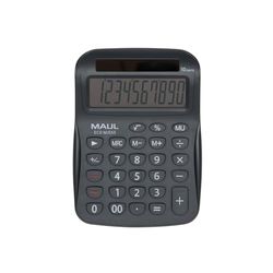 MAUL Calcolatrice Eco MJ 555 | Calcolatrice solare con display a 10 cifre | Calcolatrice sostenibile in plastica riciclata | Funzioni standard | Angelo blu/uz116 | Grigio