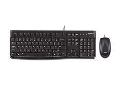 Logitech MK120 Kit Tastiera e Mouse Cablati, Layout Ebraico Qwerty, Nero