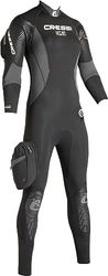 Cressi Ice Lady, Muta Semistagna Monopezzo in Premium Neoprene 7mm, Nero/Grigio, M/3
