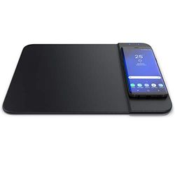 CSL – muismat met inductie-oplader 10 Watt – inductielader Fast Wireless Charger – Qi Standard en Qi 1.1 Fast Charge – ergonomisch – kunstleer