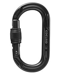 Edelrid skruvkarbinhake oval Power 2500 Screw II med smal ärm, färg: natt
