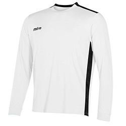 Mitre Charge Maillot de Football Mixte Adulte, Blanc/Noir, FR : M (Taille Fabricant : M)