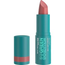 Maybelline New York - Rouge à Lèvres Satiné & Pigmenté - Enrichi en Beurre de Cacao - 86% d'Ingrédients d'Origine Naturelle - Formule Vegan - Butter Cream Green Edition - Teinte : Windy (15)