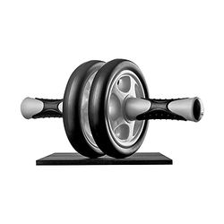 Ultrasport AB Rollertje, AB Opleider incl. Kniemat, buiktraining voor mannen en vrouwen, multifunctionele buikspierroller, voor senioren, ruimtebesparend inklapbare spieropleider, Zwart/Grijs