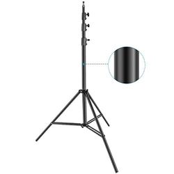 Neewer Soporte de Luz de Aluminio Soporte para Trípode de Fotografía Ajustable de 4 m con Cojín de Resorte Incorporado y Tornillo de 1/4 "para Luz LED de Cámara DSLR Carga Máxima: 10 kg - Negro